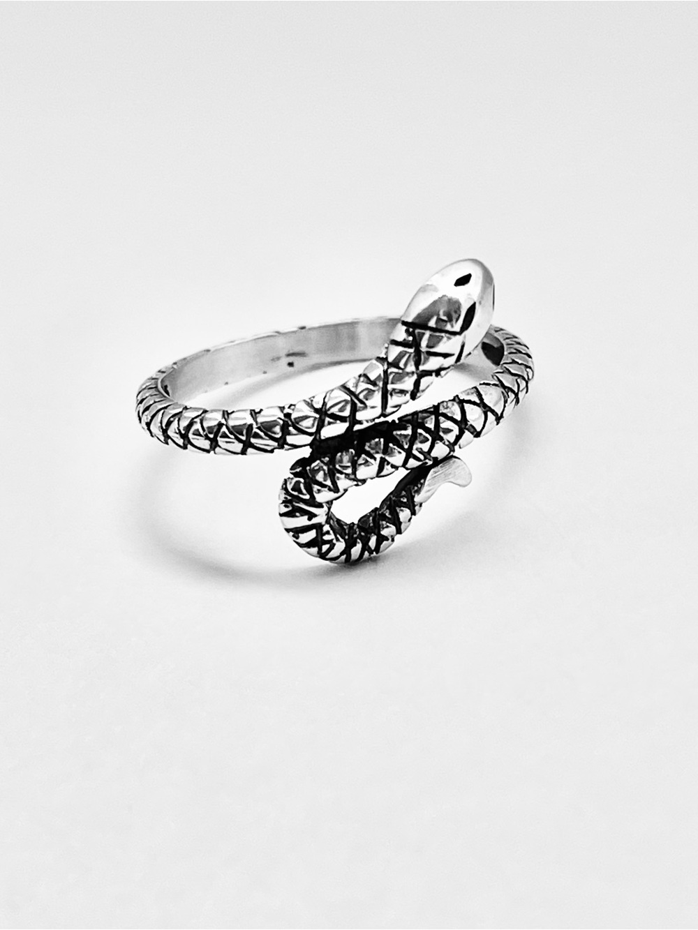 🐍TOP SELLER 🐍 Sterling Silver Snake Ring, Reptile Animal Silver Rings, Snakes - Picture 6 of 13